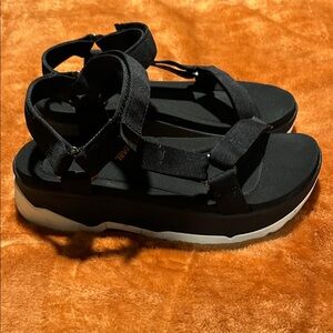 Teva Women's Black and White Platform Sandals